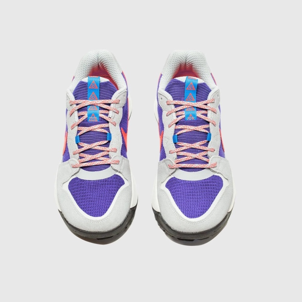 Nike ACG Lowcate Sneakers in Wolf Grey/Bright Crimson-Indigo,M8/ W9.5 (no box)